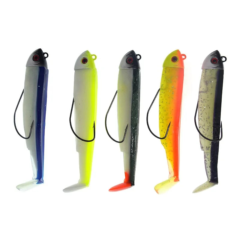 Minnow Fishing Lure 95mm Easy Shiner Fishing Lure Soft Lure 15/30g Swimbait Jig Head Bass Pike Sea Fishing lures Leurre Souple