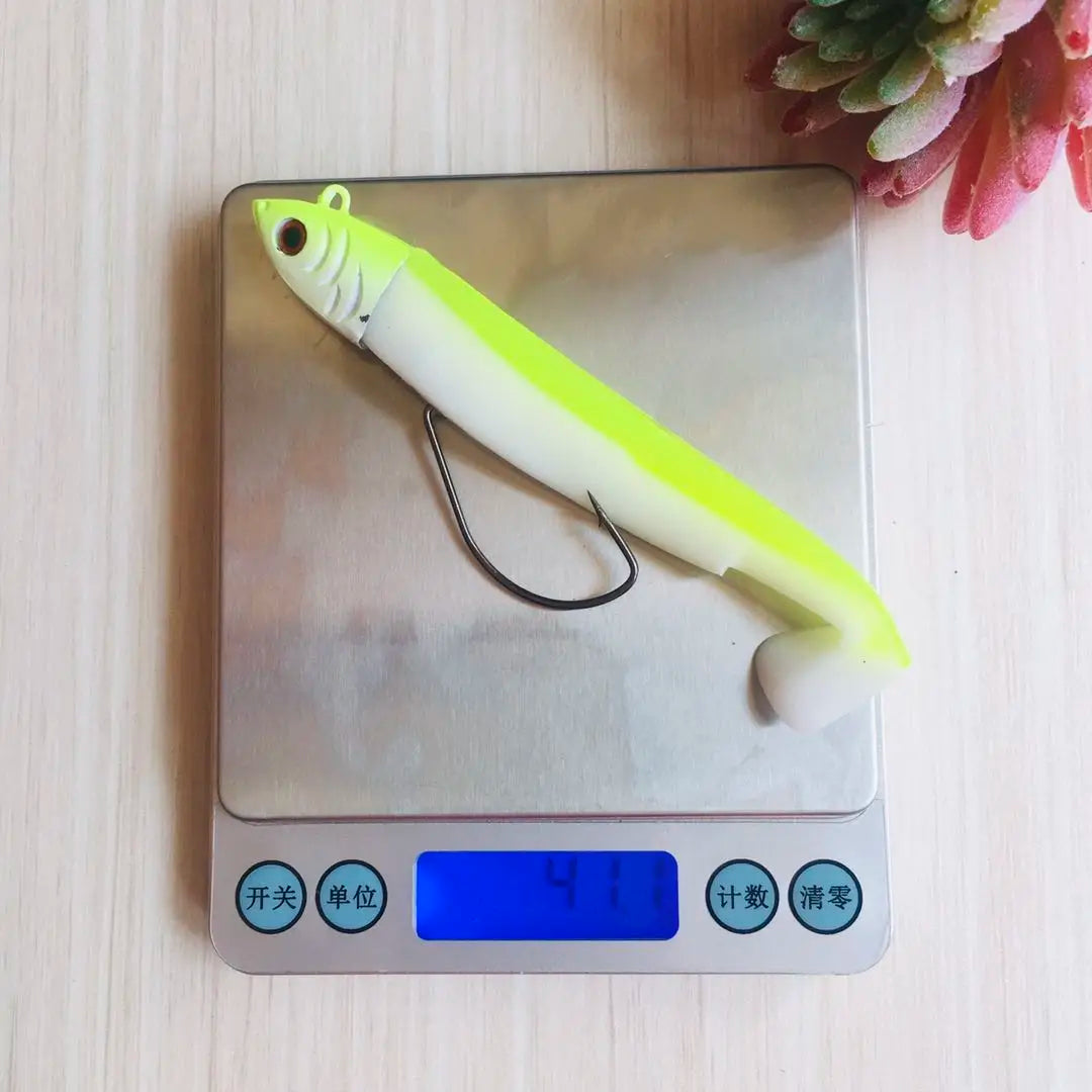 Minnow Fishing Lure 95mm Easy Shiner Fishing Lure Soft Lure 15/30g Swimbait Jig Head Bass Pike Sea Fishing lures Leurre Souple