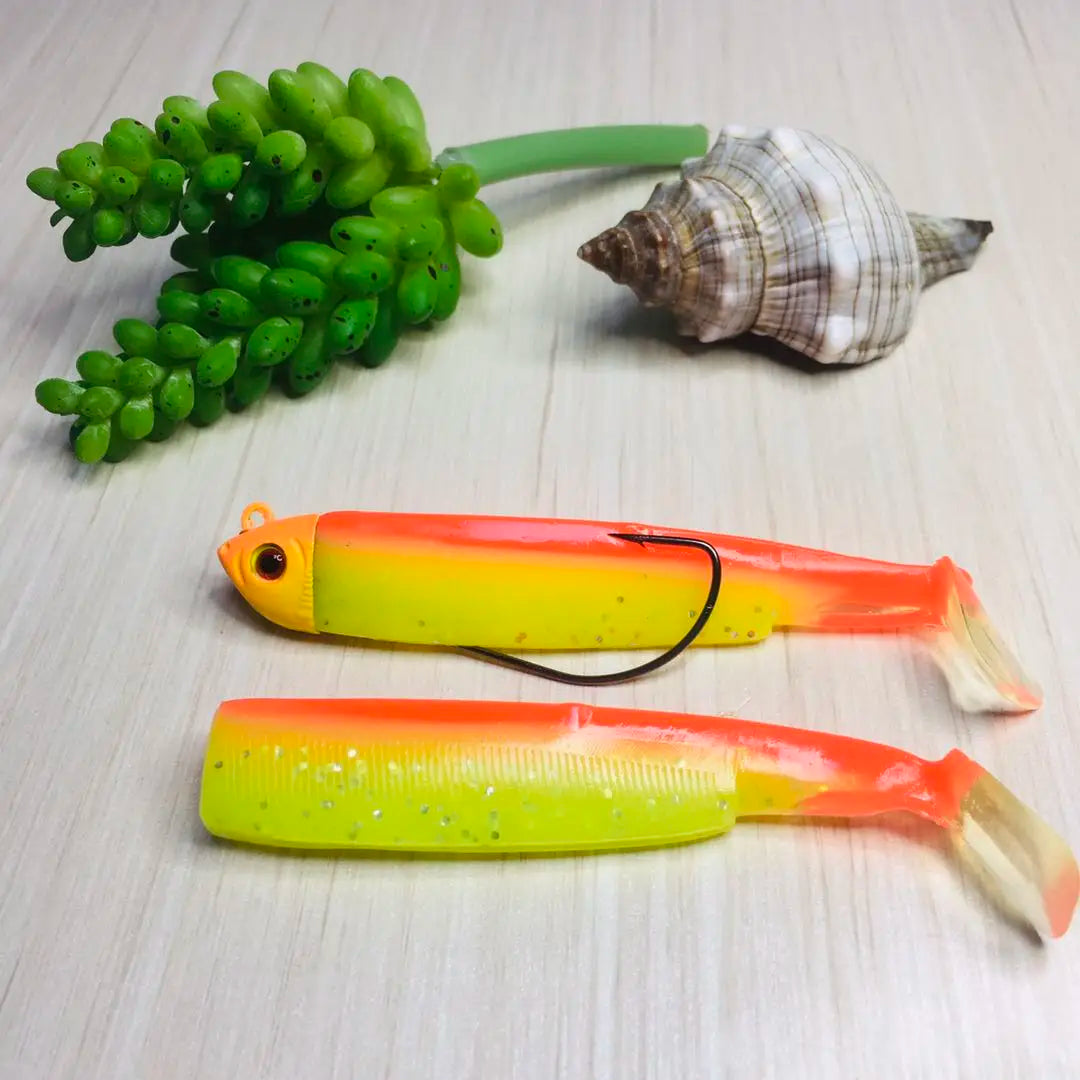 Minnow Fishing Lure 95mm Easy Shiner Fishing Lure Soft Lure 15/30g Swimbait Jig Head Bass Pike Sea Fishing lures Leurre Souple