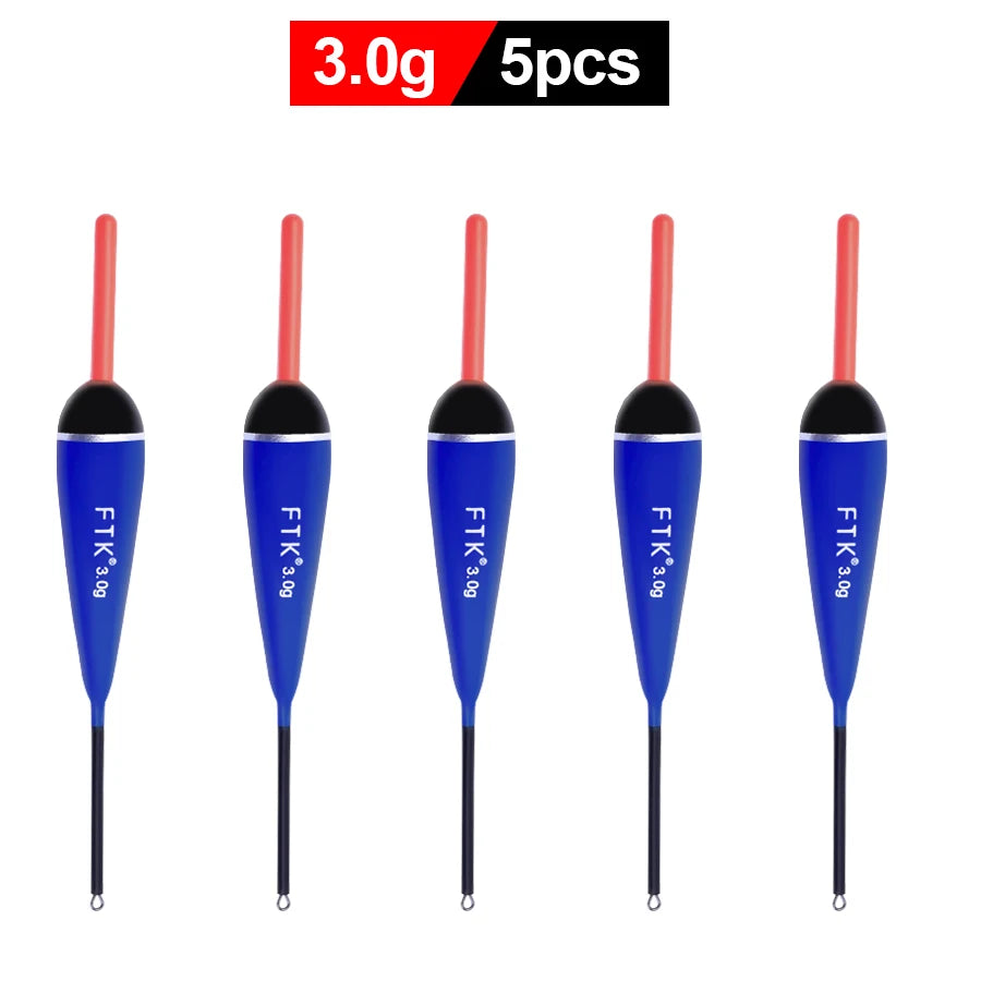 FTK Fishing Float 5pcs/lot 13CM-14.5CM 2-5g Barguzinsky Fir Float Vertical Buoy Float Carp Fishing Bobber Fishing Tackle Pesca