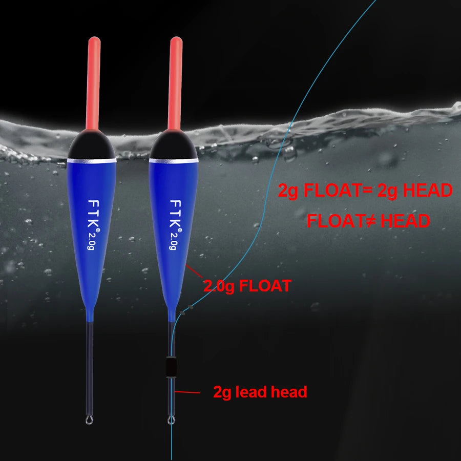 FTK Fishing Float 5pcs/lot 13CM-14.5CM 2-5g Barguzinsky Fir Float Vertical Buoy Float Carp Fishing Bobber Fishing Tackle Pesca